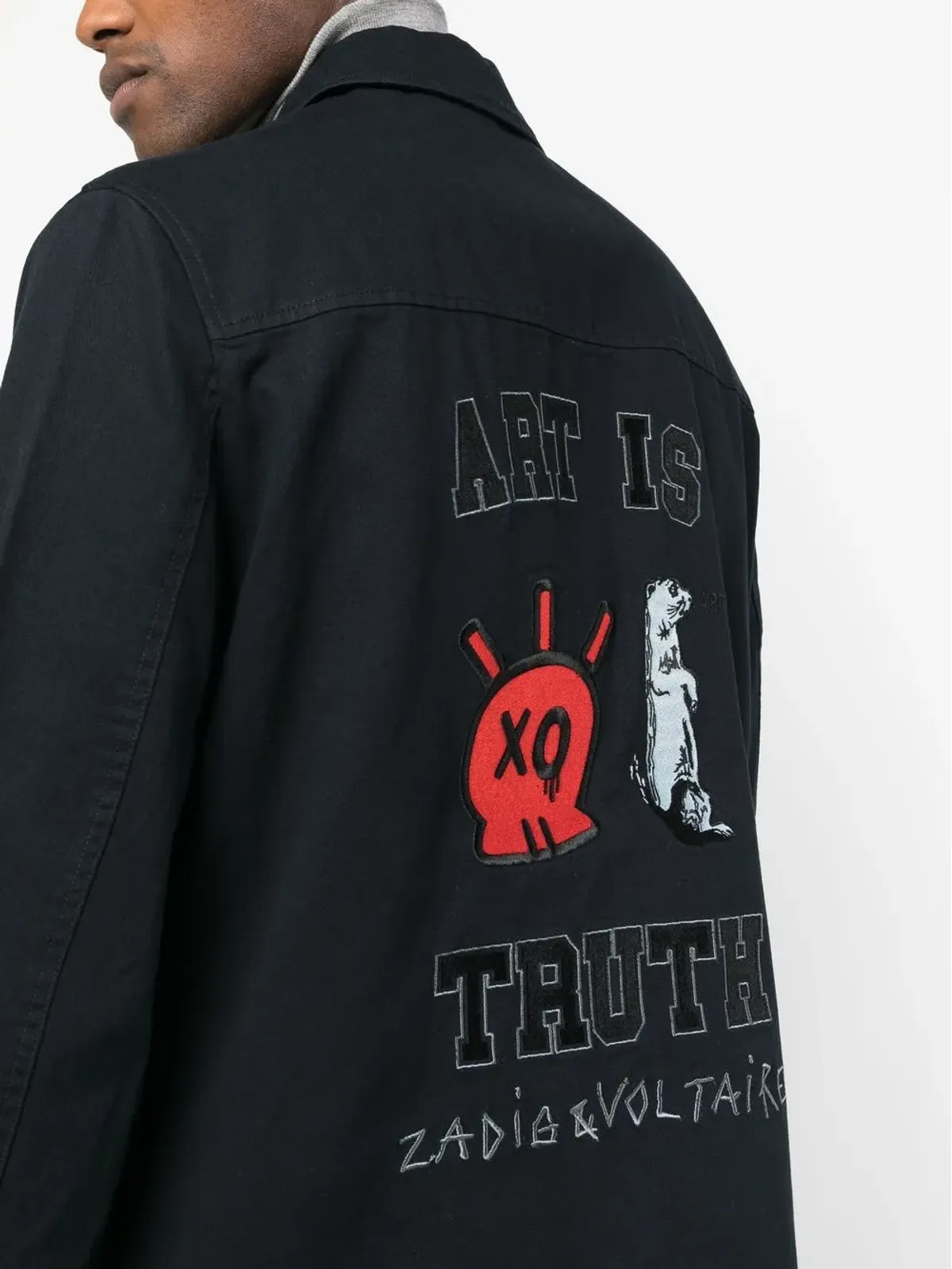 Zadig&Voltaire スローガンプリントシャツジャケット - 画像5