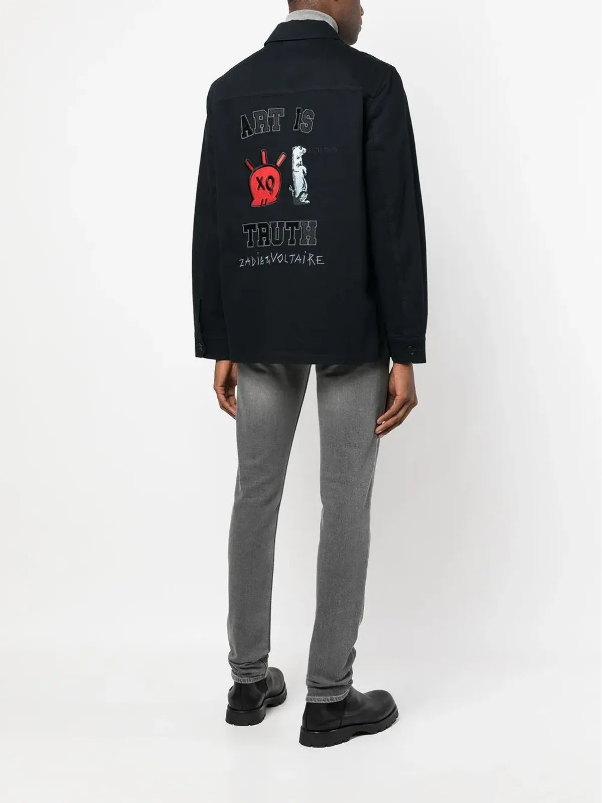 Zadig&Voltaire スローガンプリントシャツジャケット - 画像2