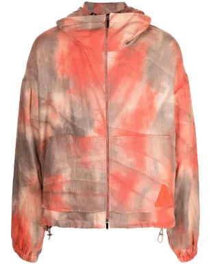 Emporio Armani tie-dye hooded jacket - Orange - サムネイル1