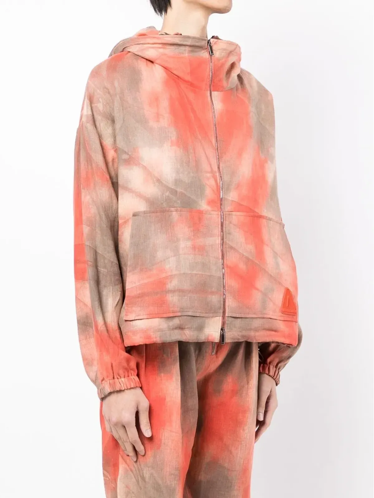 Emporio Armani tie-dye hooded jacket - Orange - 画像3