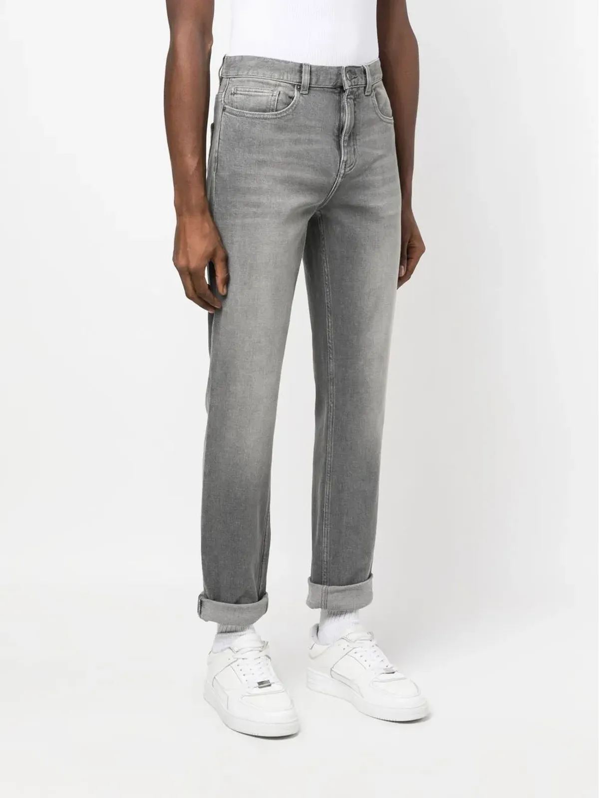 Zadig&Voltaire ストーンウォッシュド クロップドジーンズ グレー - 画像3