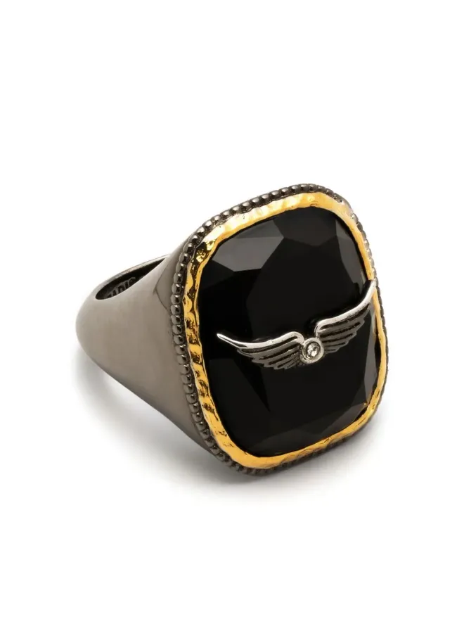 Zadig&Voltaire Zadig&Voltaire Rock square signet ring - Silverの商品画像