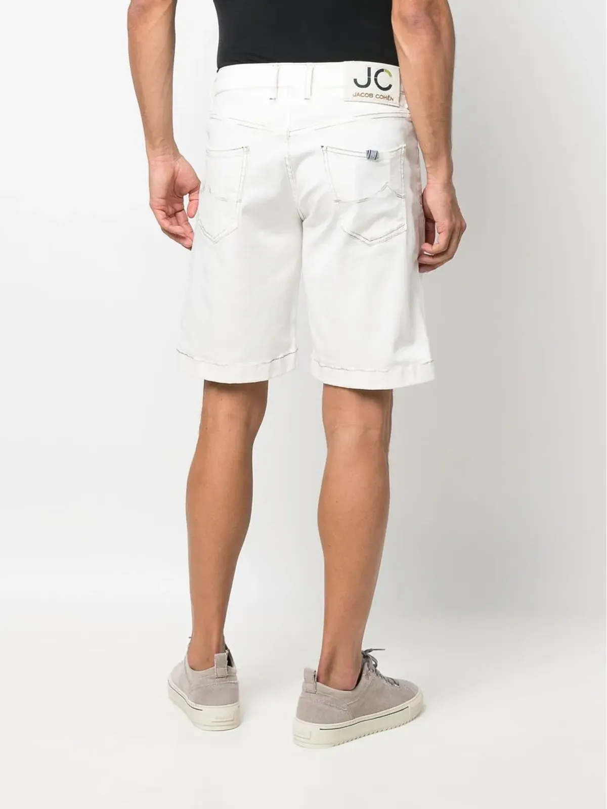 Jacob Cohën コントラストステッチディテールショーツ - White - 画像4