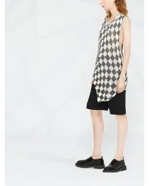 MM6 Maison Margiela チェッカーボード柄ニットトップ - サムネイル3