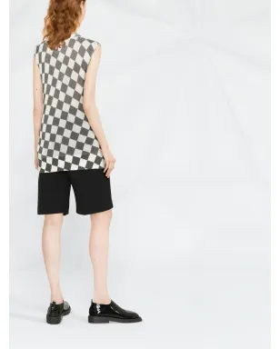 MM6 Maison Margiela チェッカーボード柄ニットトップ - サムネイル4
