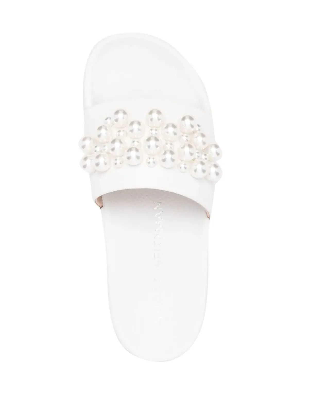 Stuart Weitzman Goldie フェイクパール装飾 プールサンダル - White - 画像4