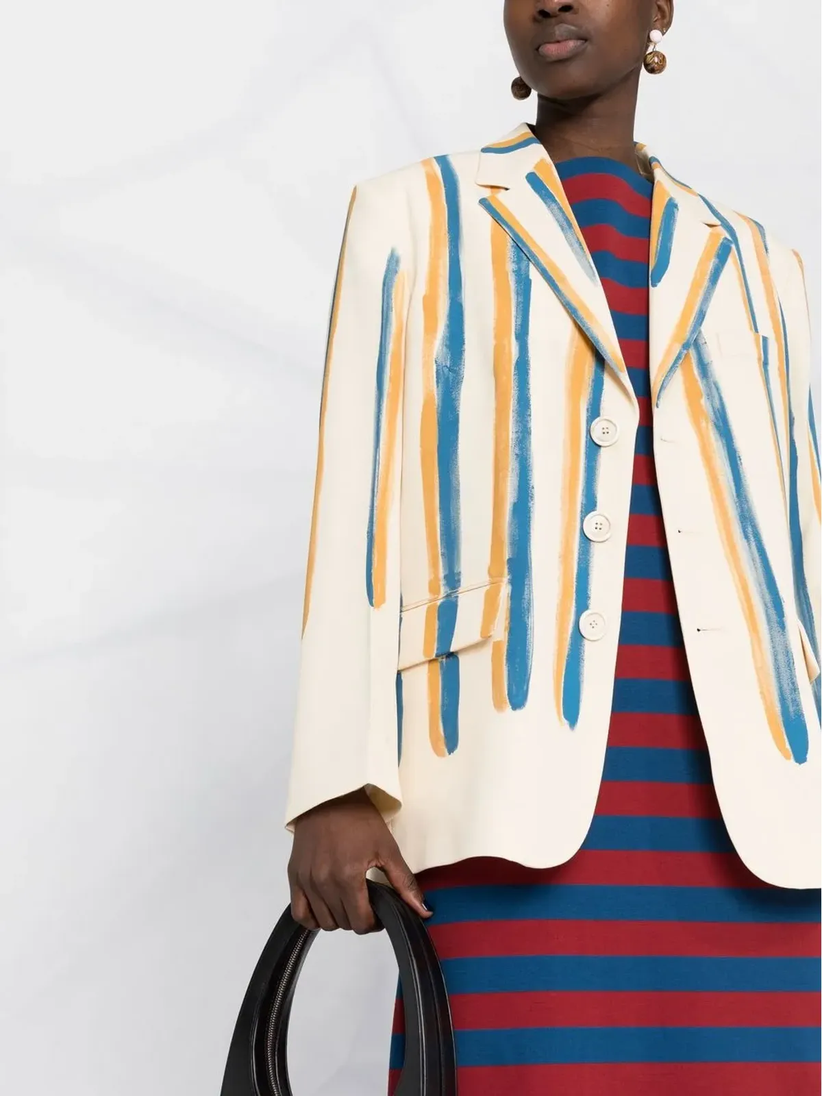 Marni ストライプ柄のシングルブレスト ブレザー - 画像5