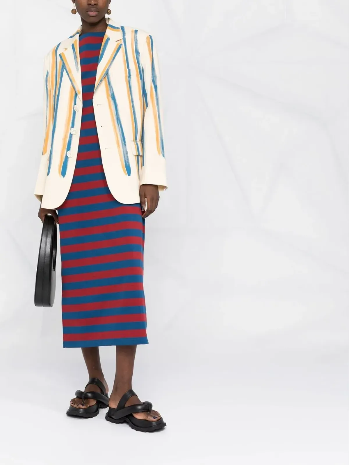 Marni ストライプ柄のシングルブレスト ブレザー - 画像2