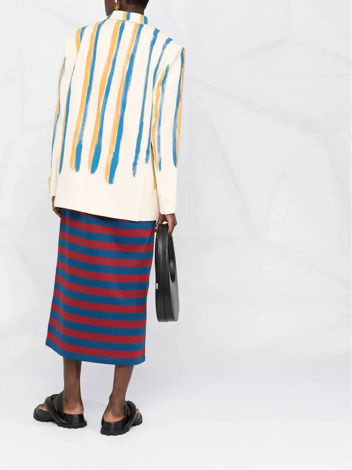 Marni ストライプ柄のシングルブレスト ブレザー - 画像4