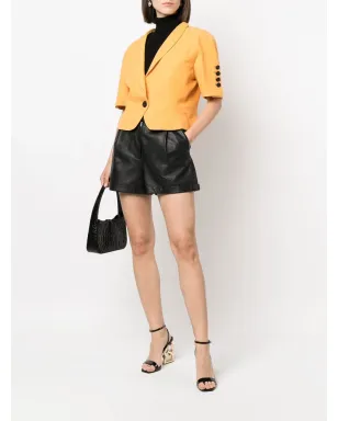 Saint Laurent Pre-Owned 1980年代 シングルブレスト ショートスリーブ ジャケット - オレンジ - サムネイル2