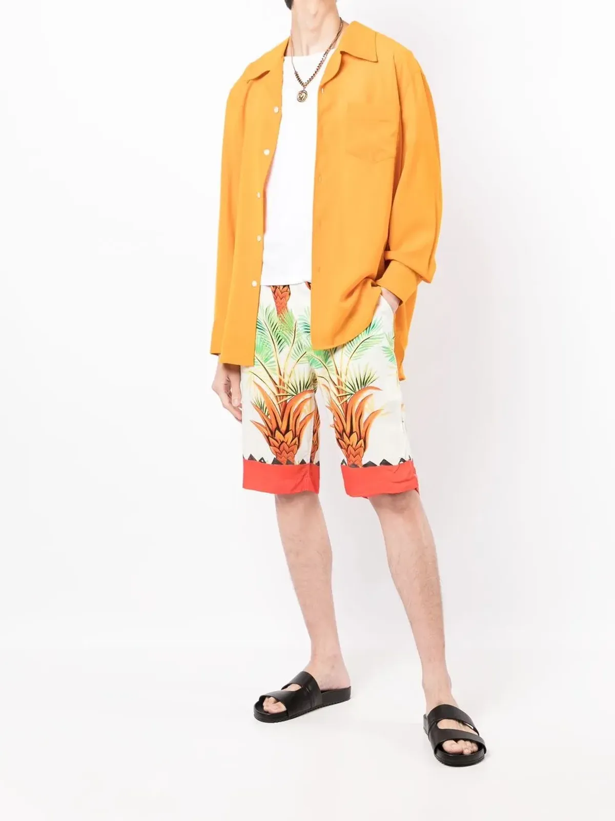 Endless Joy Date Palmモチーフプリント Bermudaショーツ - 画像2