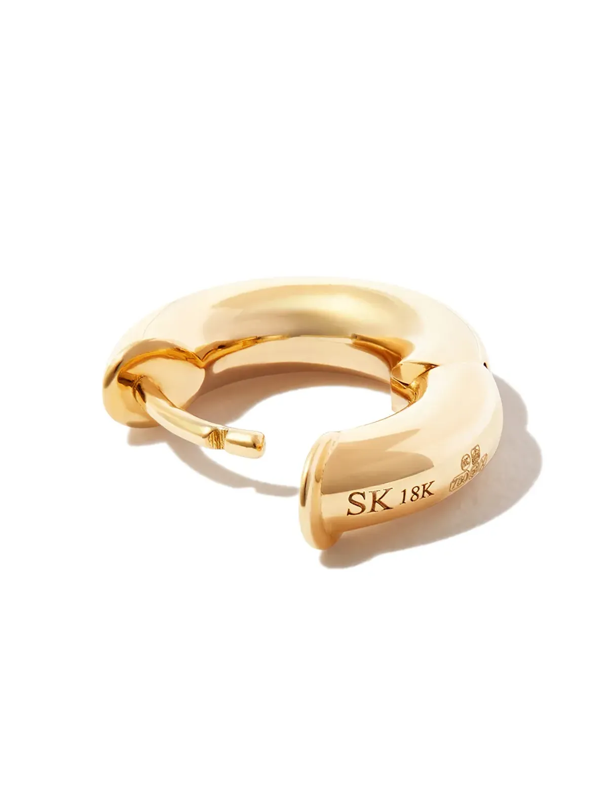 Spinelli Kilcollin 18kt イエローゴールド マクロ・プレーン シングルフープピアス - 画像3