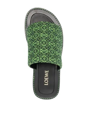 LOEWE ジャカードロゴ フラットサンダル - サムネイル4