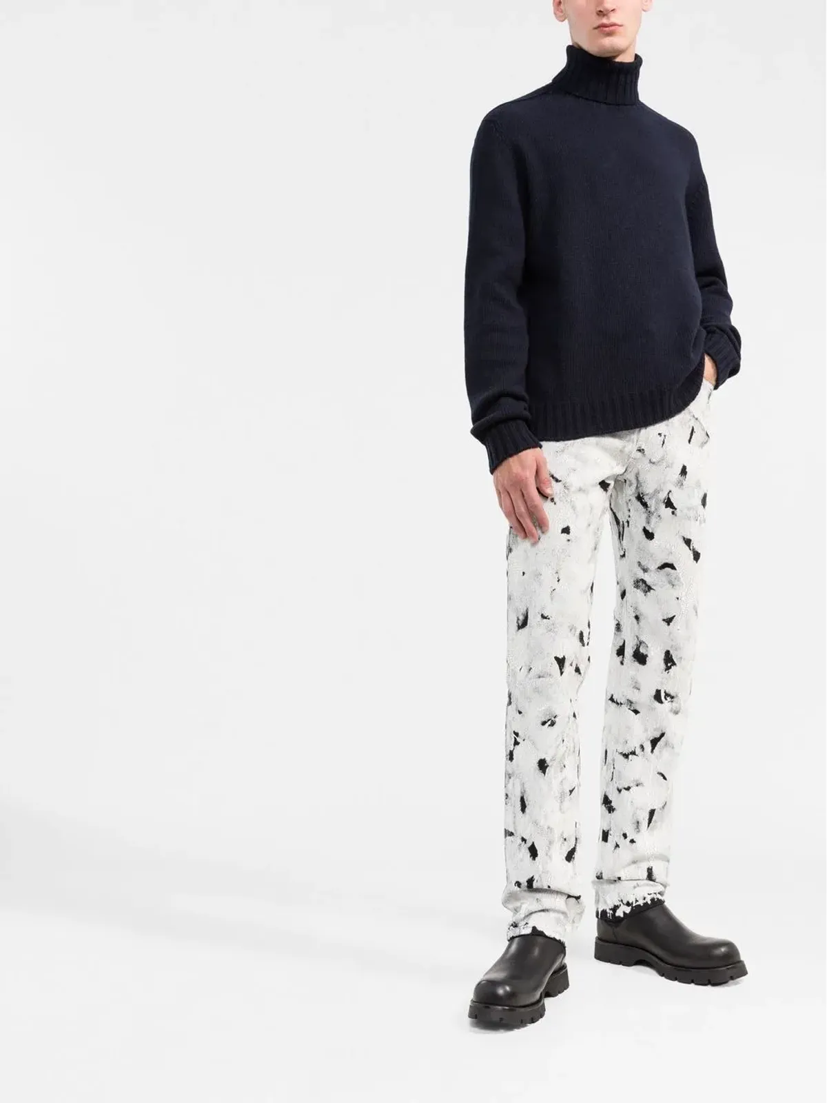 Palm Angels ロゴニット ロールネック ジャンパー - 画像2