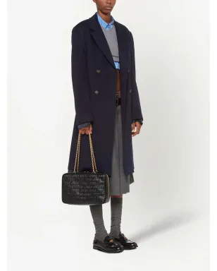 Miu Miu エンボス加工ロゴ入りレザートップハンドルバッグ - サムネイル2