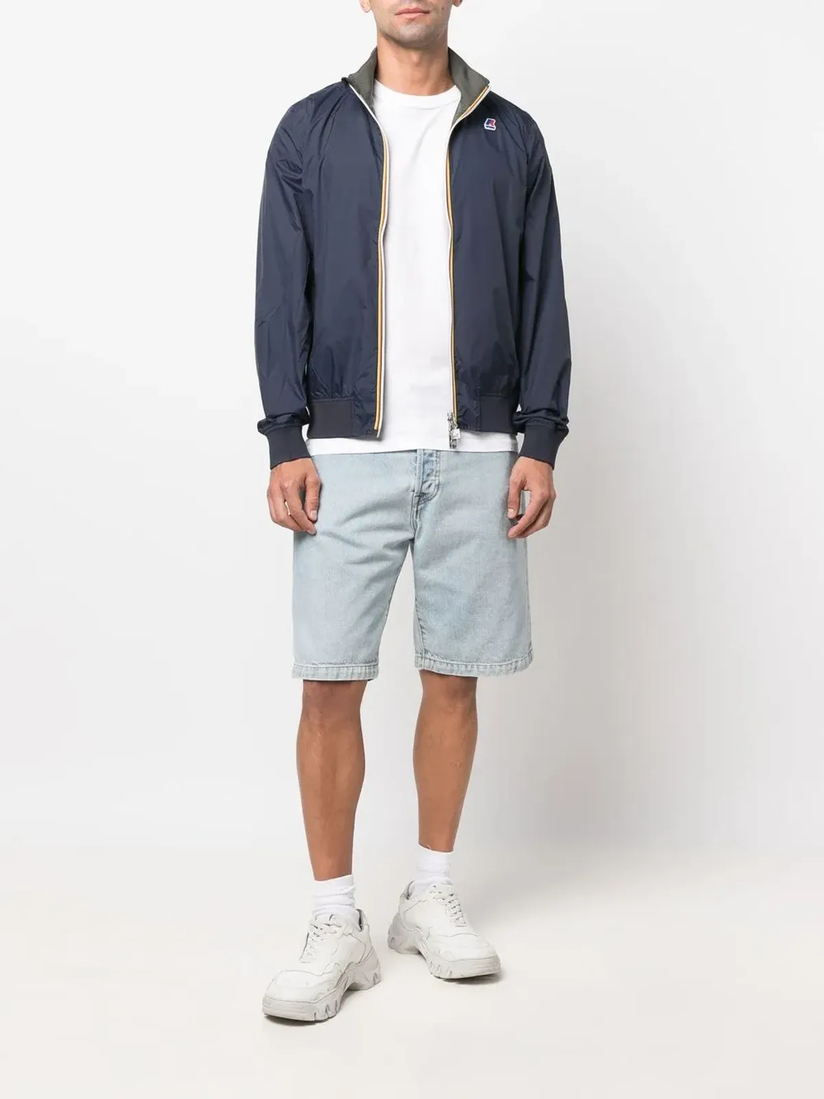 K-Way reversible stripe-detail jacket - 画像2