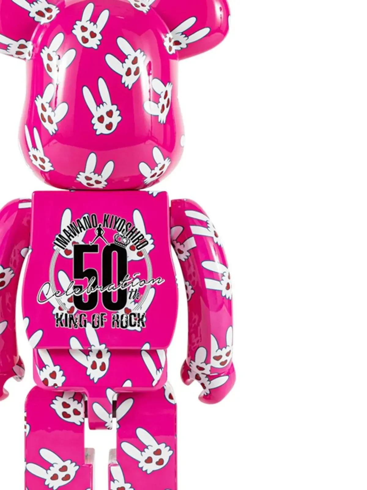 MEDICOM TOY Hitohata Rabbit BE@RBRICK フィギュア ピンク - 画像3