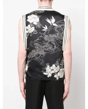 Saint Laurent 花柄刺繍シルクベスト - サムネイル4
