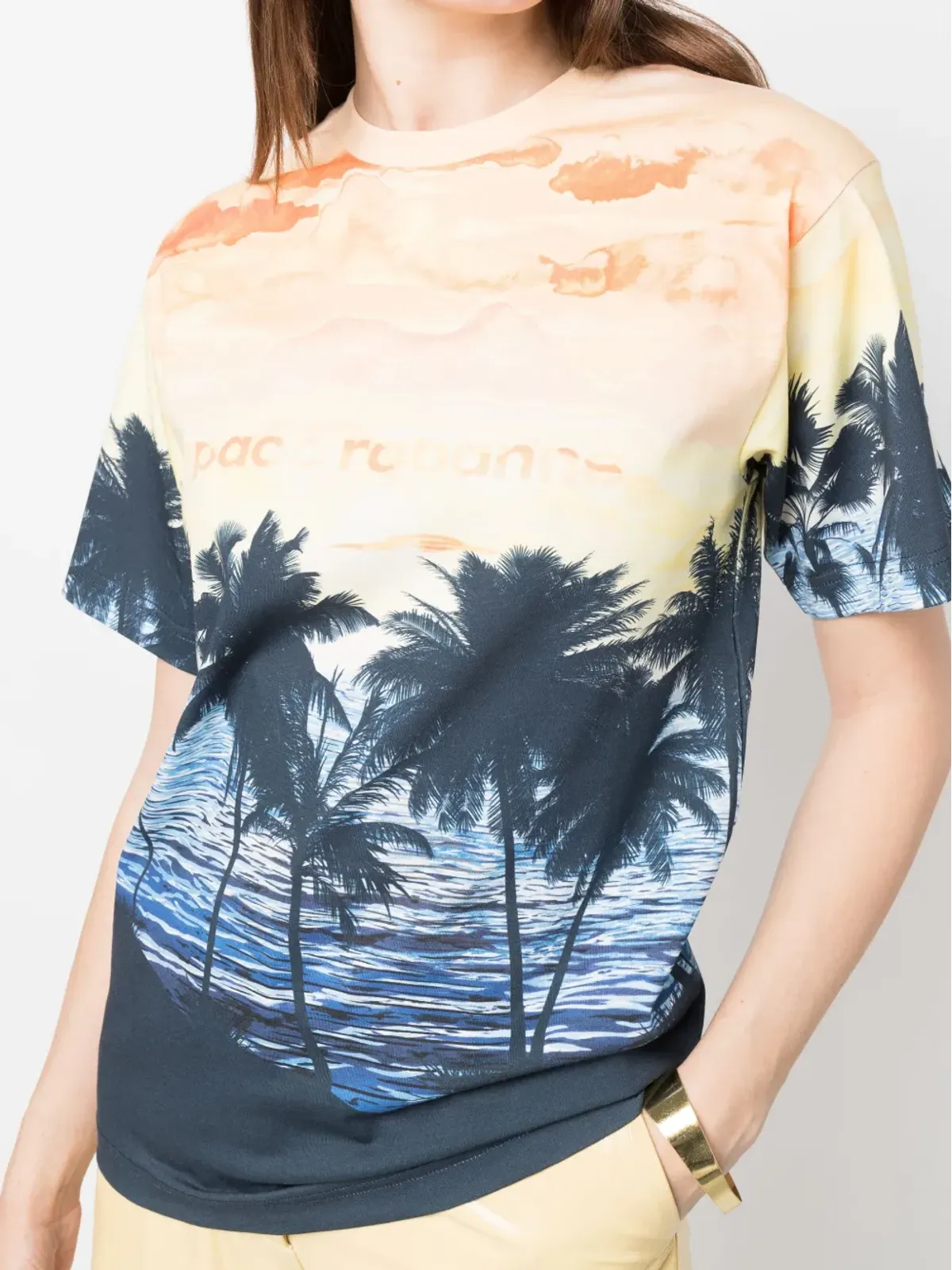 Rabanne グラフィックプリント オーガニックコットン Tシャツ - 画像5