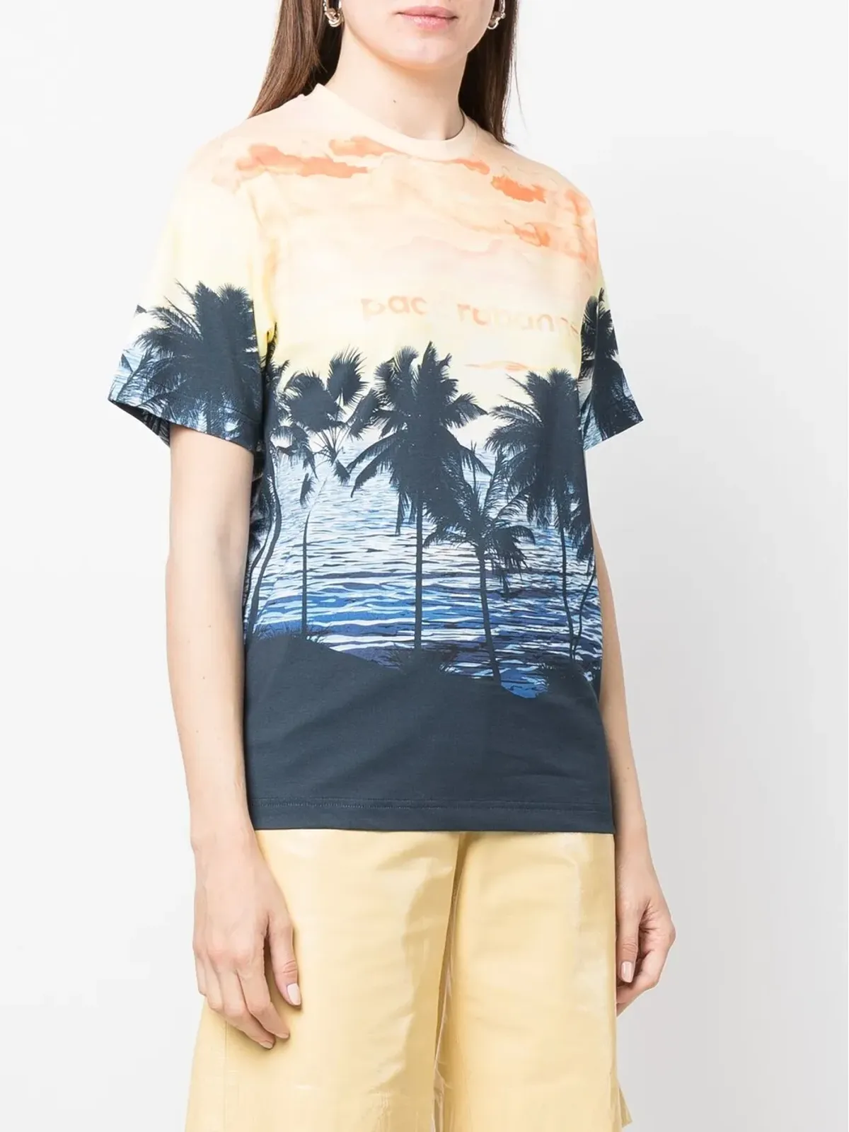 Rabanne グラフィックプリント オーガニックコットン Tシャツ - 画像3