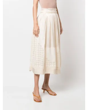 Ulla Johnson Cadena レースインサート ミディスカート - サムネイル3