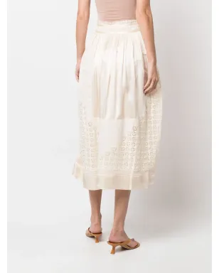 Ulla Johnson Cadena レースインサート ミディスカート - サムネイル4