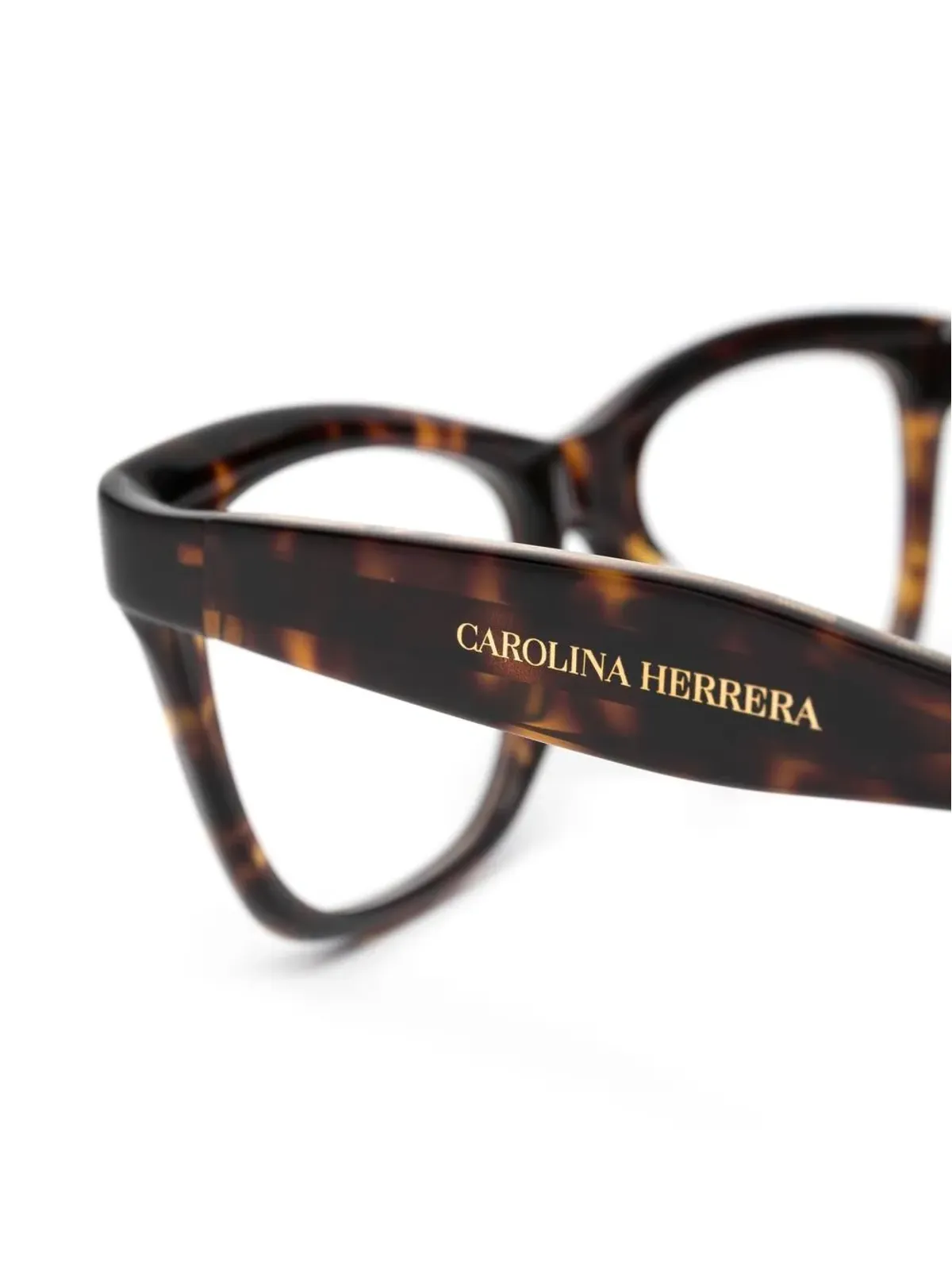 Carolina Herrera べっ甲調スクエアフレーム眼鏡 - ブラウン - 画像3