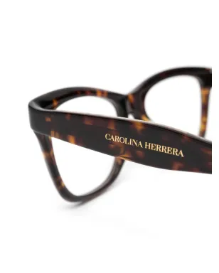 Carolina Herrera べっ甲調スクエアフレーム眼鏡 - ブラウン - サムネイル3