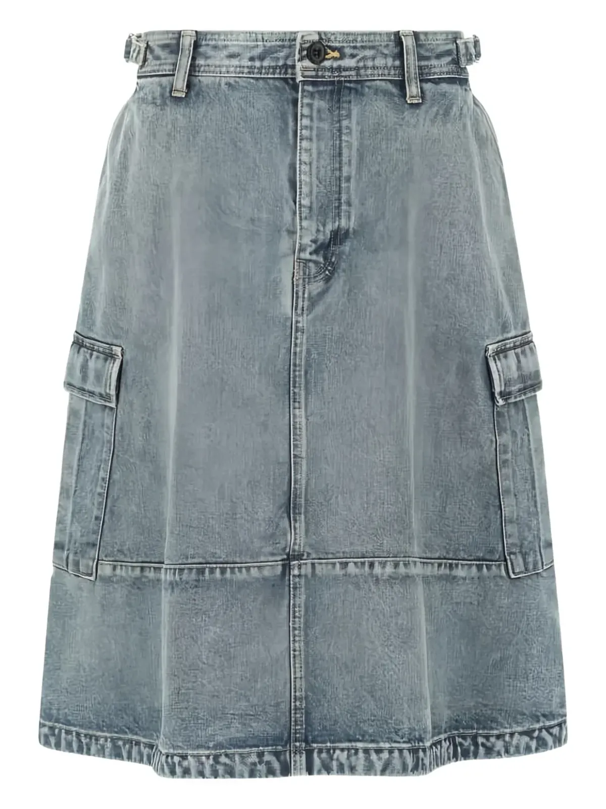 Balenciaga カーゴデニムミディスカート - ブルー - 画像1