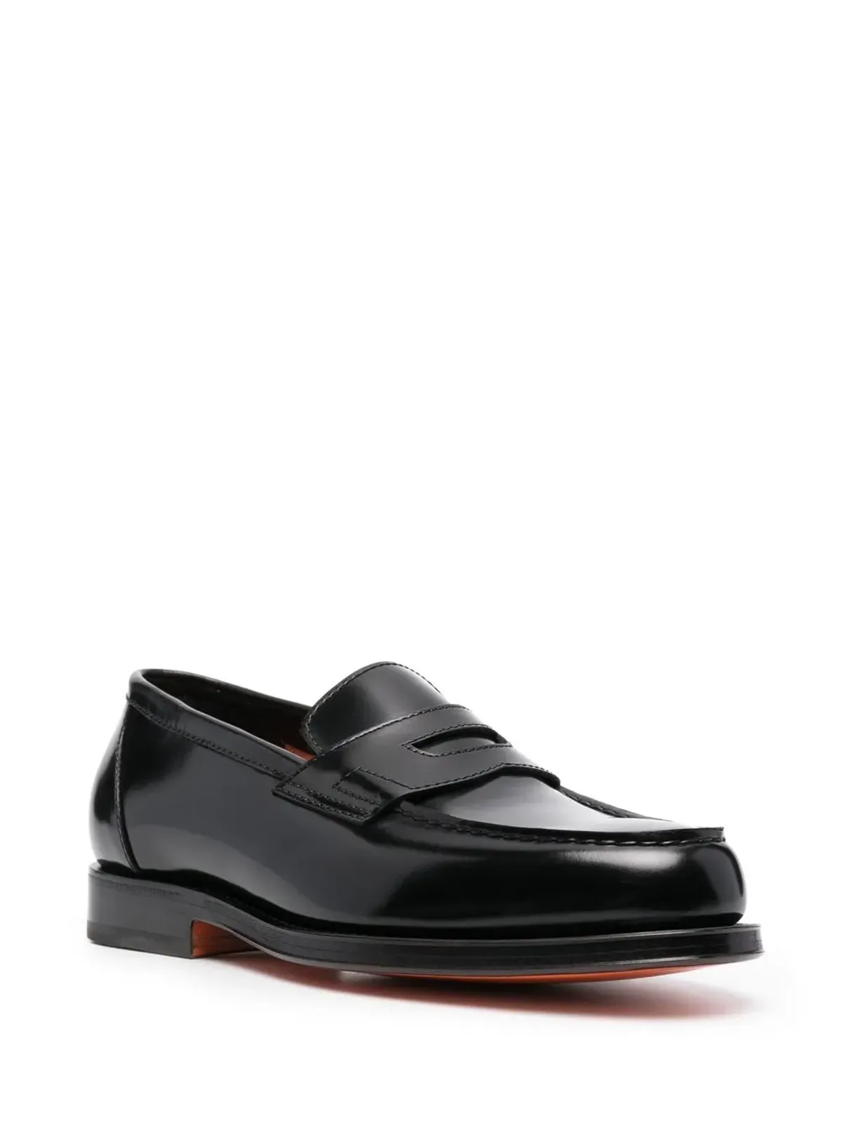 Santoni スリップオン レザーローファー - 画像2