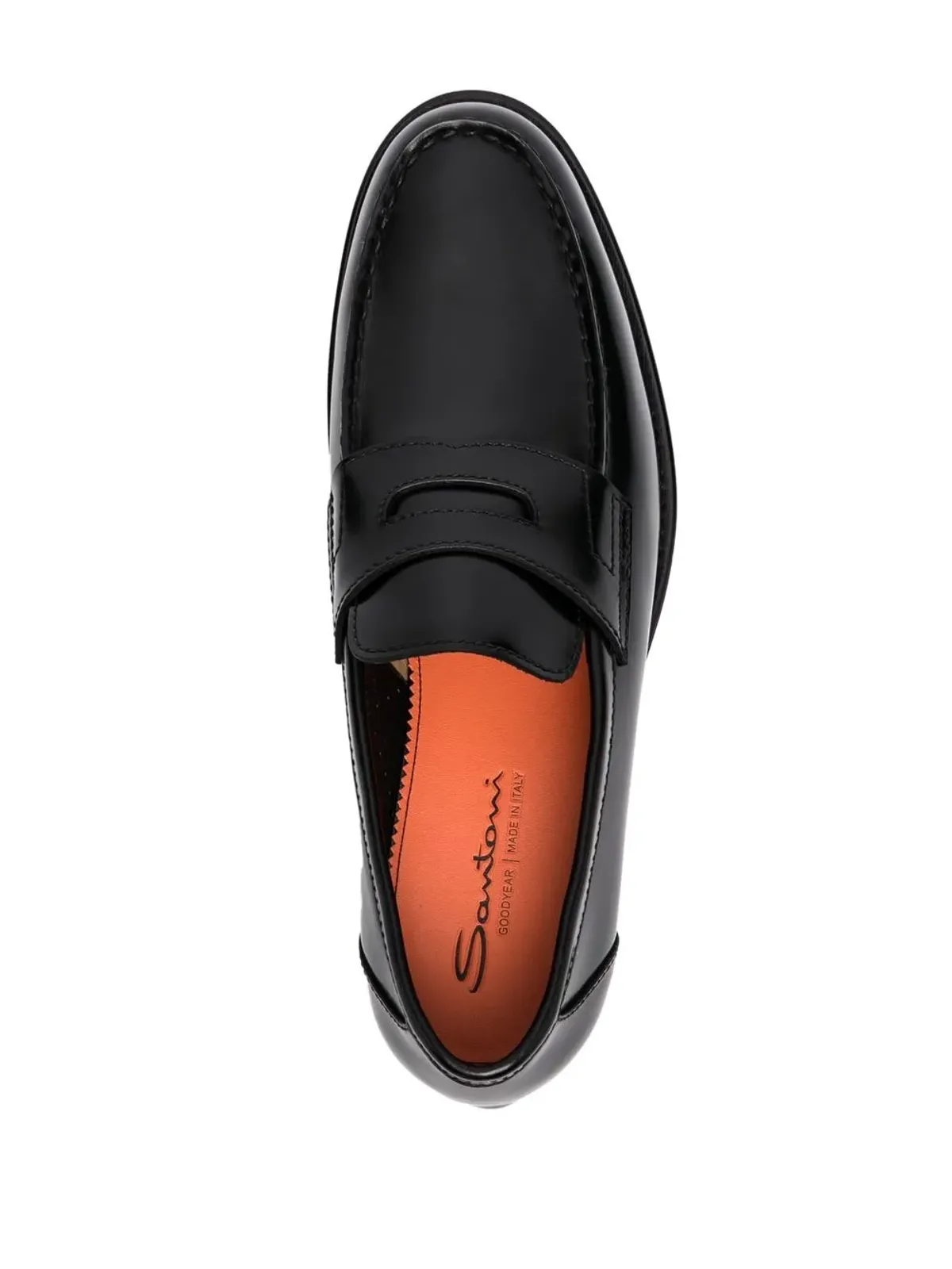 Santoni スリップオン レザーローファー - 画像4