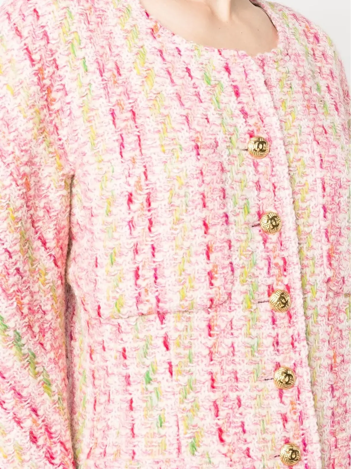 CHANEL Pre-Owned 1980s tweed skirt suit - Pink - 画像5