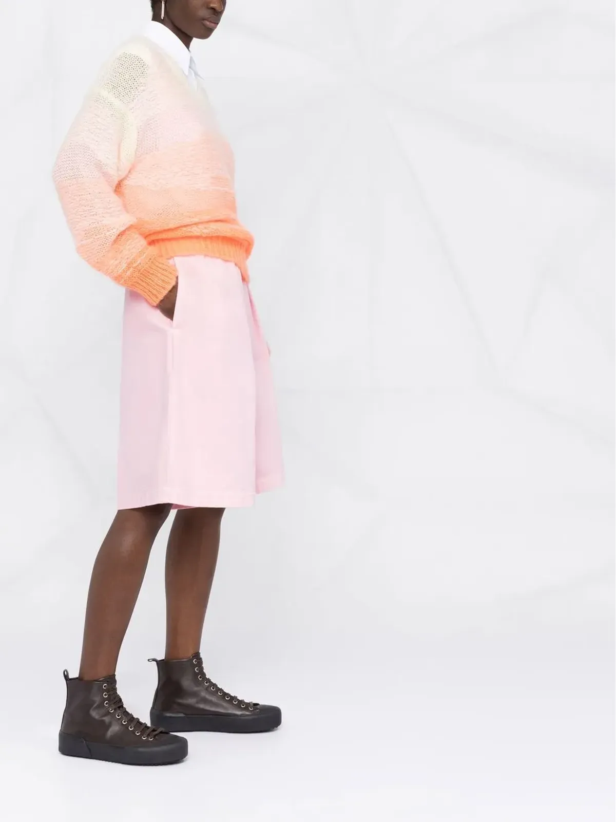 Raf Simons プリーツデニムショーツ - 画像4
