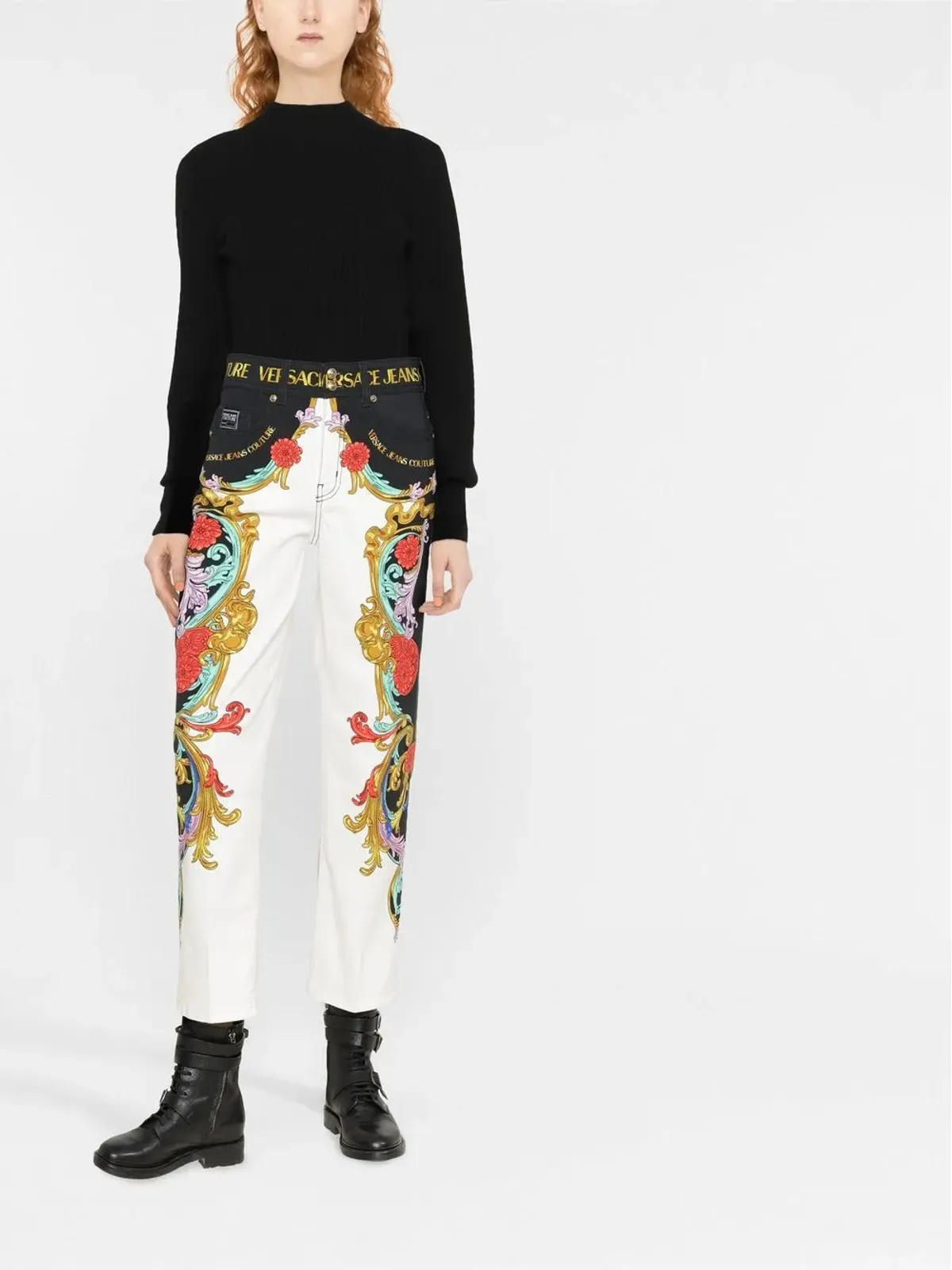 Versace Jeans Couture ロゴウエストバンドディテールパンツ - 画像2