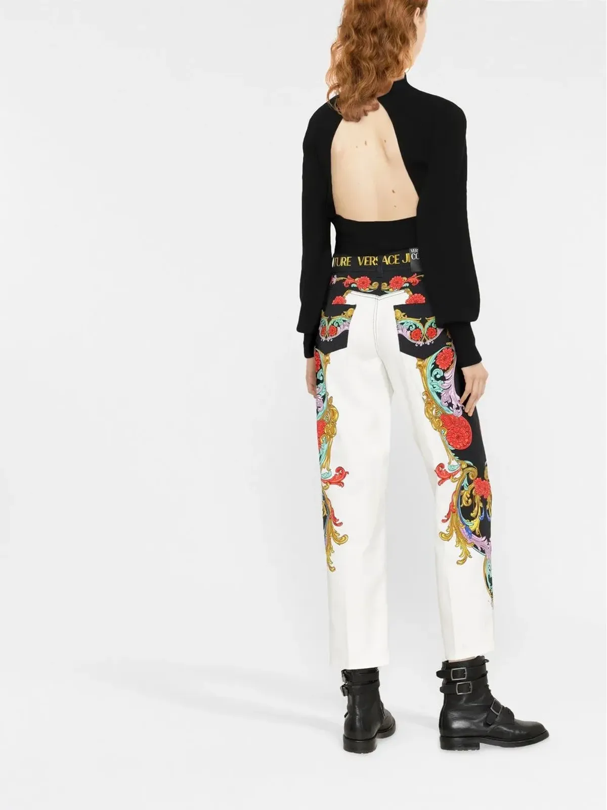 Versace Jeans Couture ロゴウエストバンドディテールパンツ - 画像3