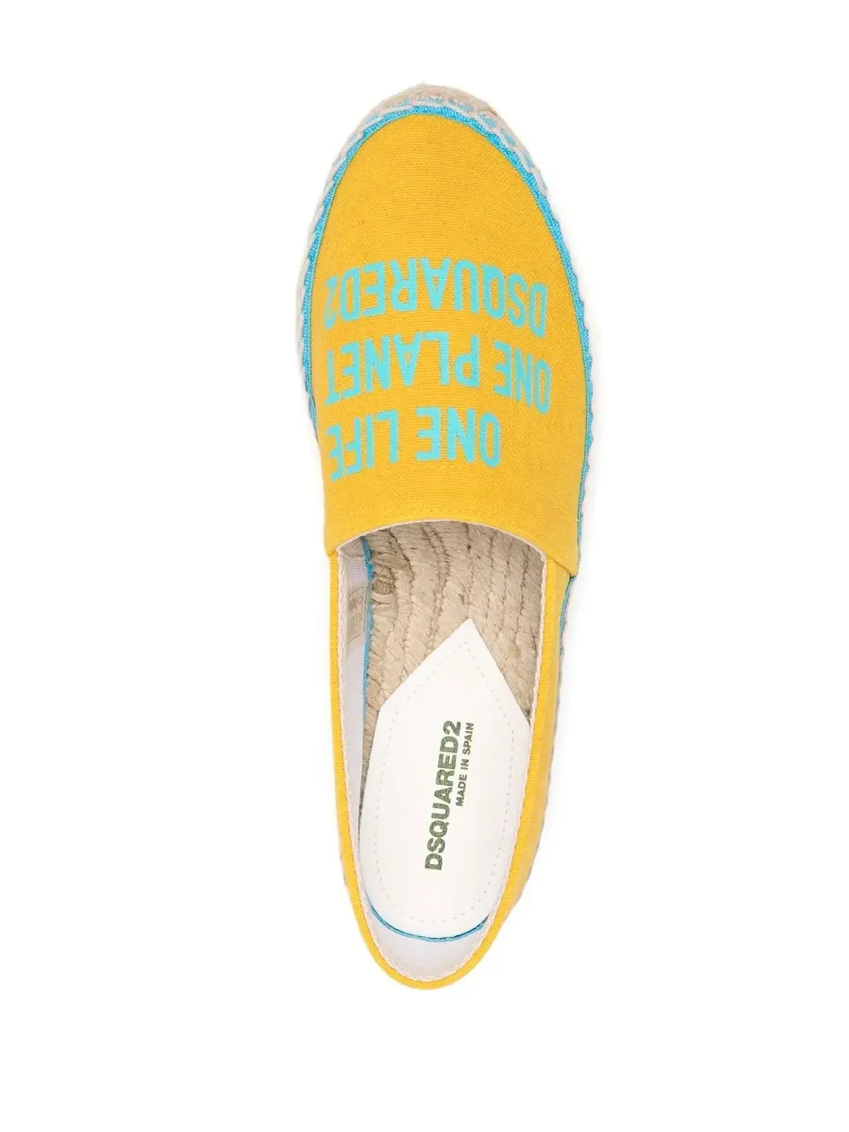 DSQUARED2 ロゴプリントのエスパドリーユ - イエロー - 画像4