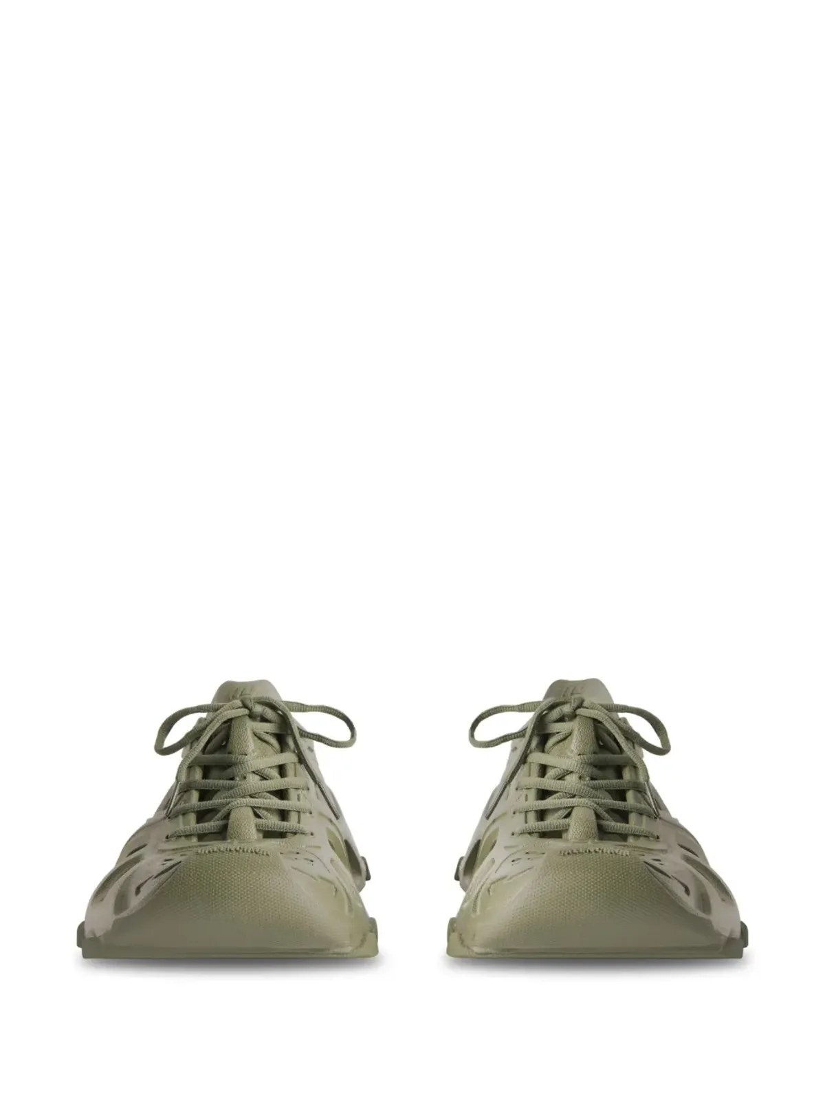 Balenciaga HDカットアウト ロー・トップスニーカー グリーン - 画像4