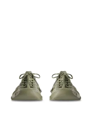 Balenciaga HDカットアウト ロー・トップスニーカー グリーン - サムネイル4