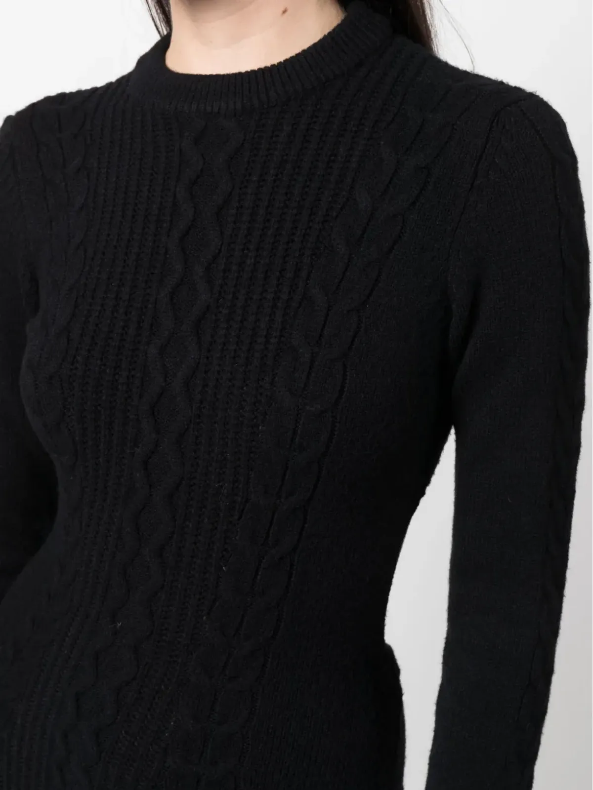 Patrizia Pepe ケーブルニットバックレスドレス - 画像5