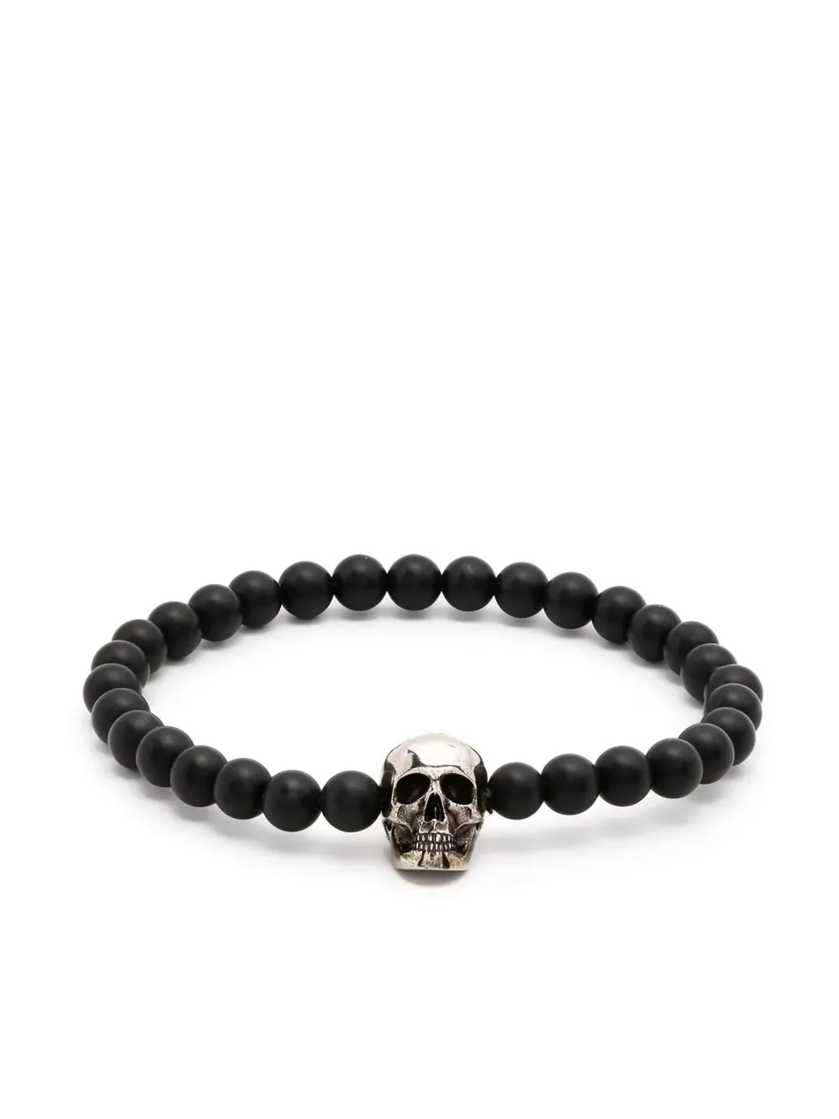 Alexander McQueen スカルビーズブレスレット - ブラック - 画像1