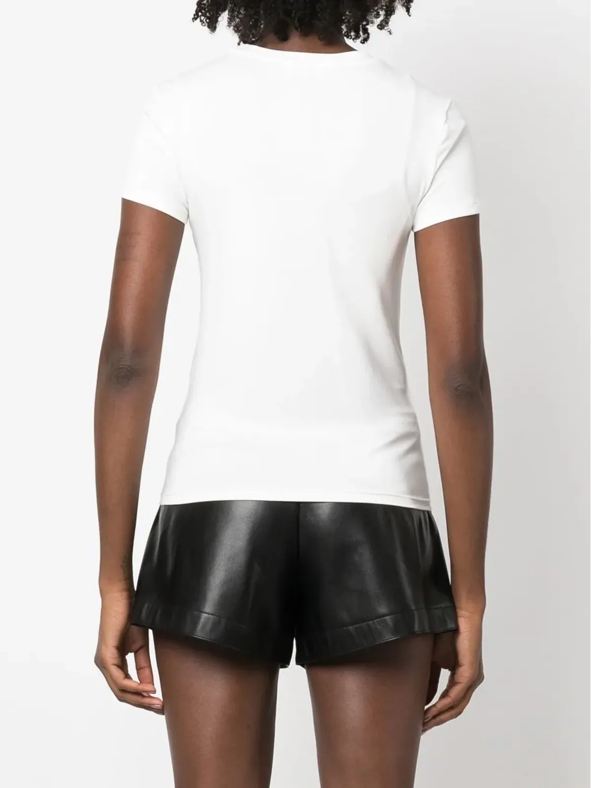 Patrizia Pepe ラインストーンロゴ Tシャツ - ホワイト - 画像4