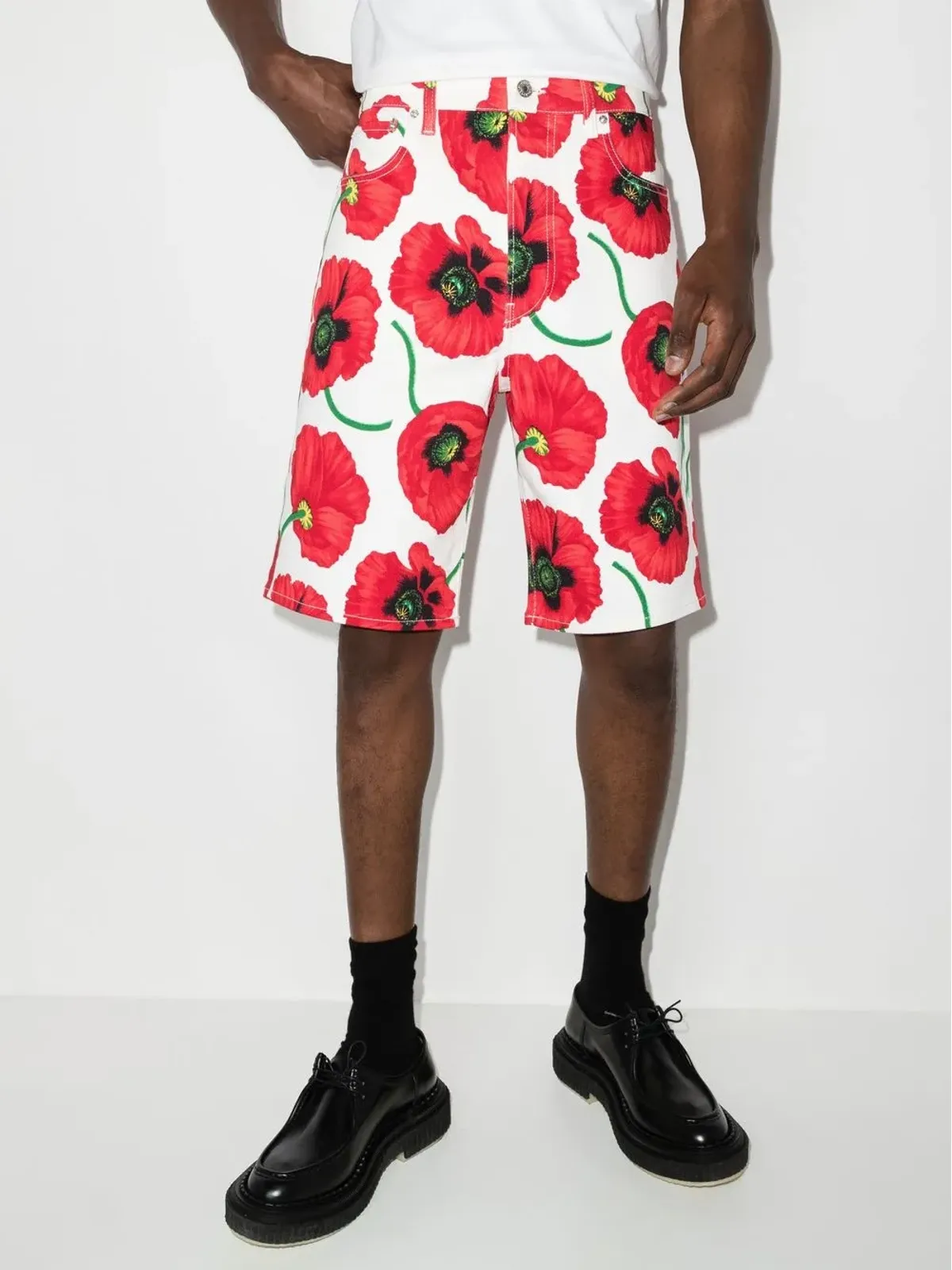 Kenzo ポピー柄バミューダショーツ - 画像2