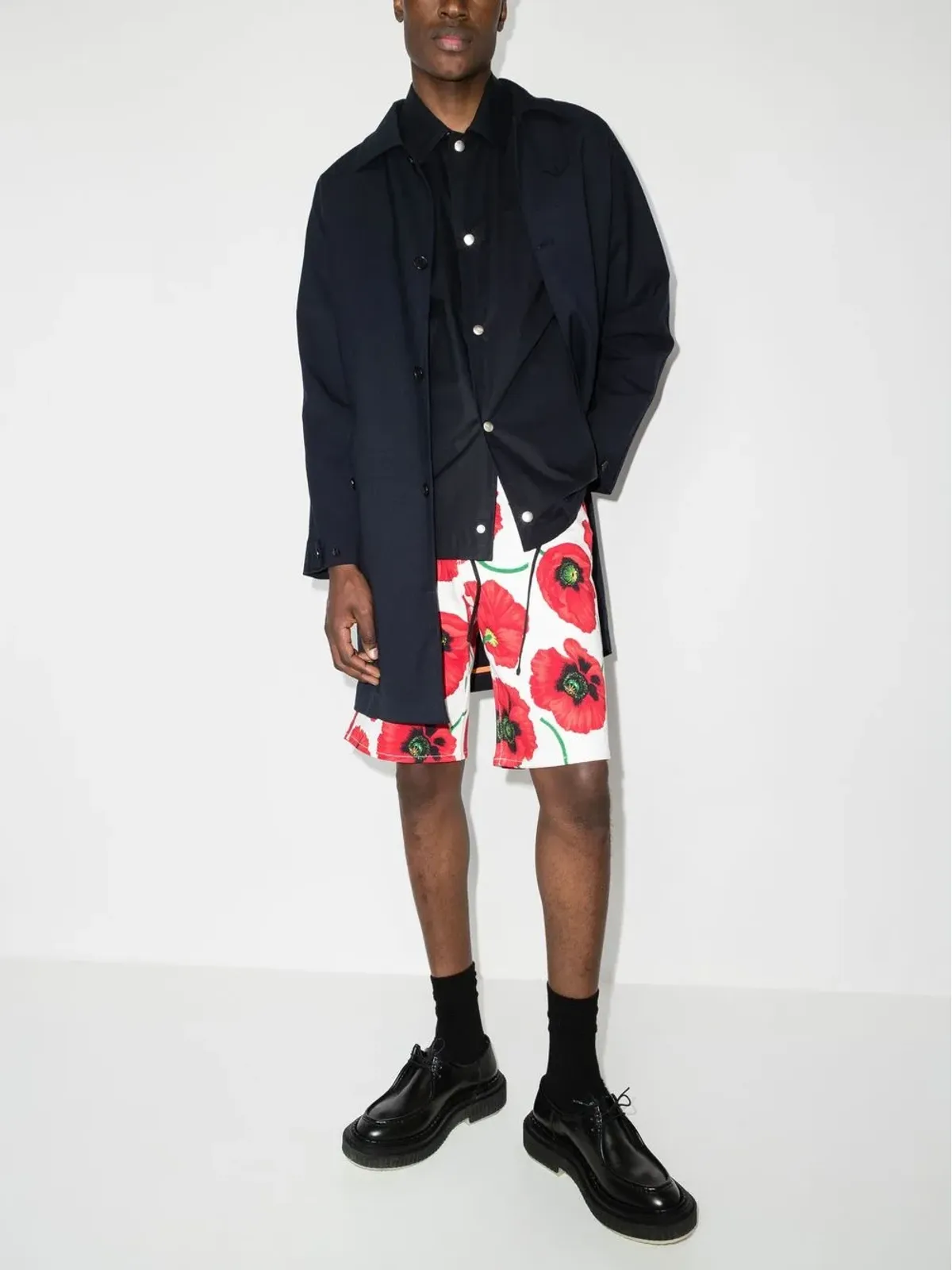 Kenzo ポピー柄バミューダショーツ - 画像4