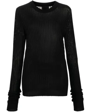 Givenchy ファインリブニットジャンパー - ブラック - サムネイル1