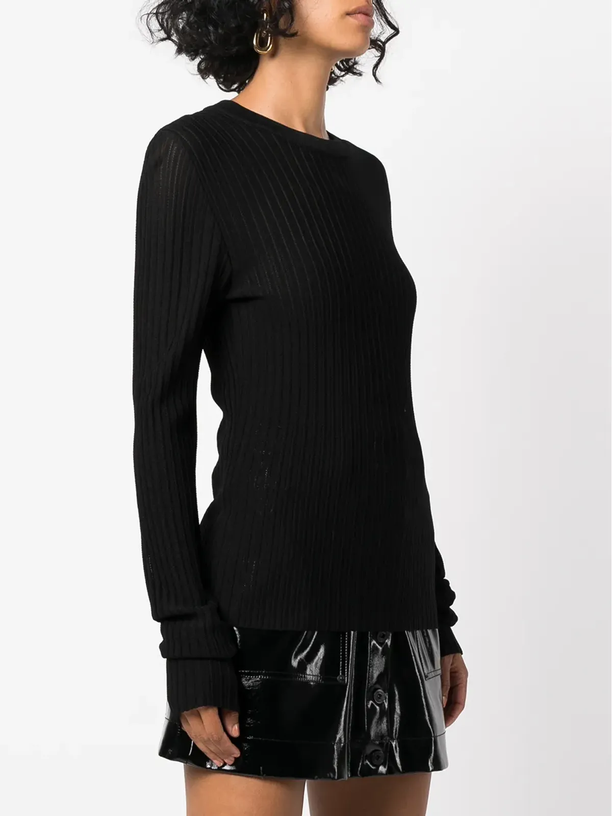 Givenchy ファインリブニットジャンパー - ブラック - 画像3