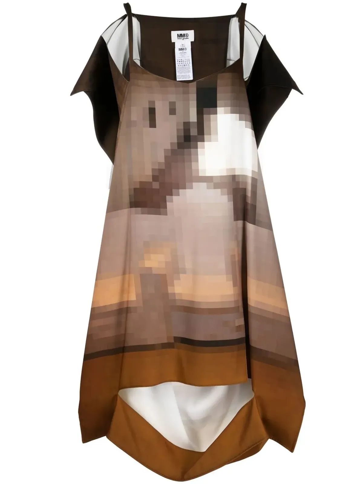 MM6 Maison Margiela ドレープ ノースリーブドレス - 画像1