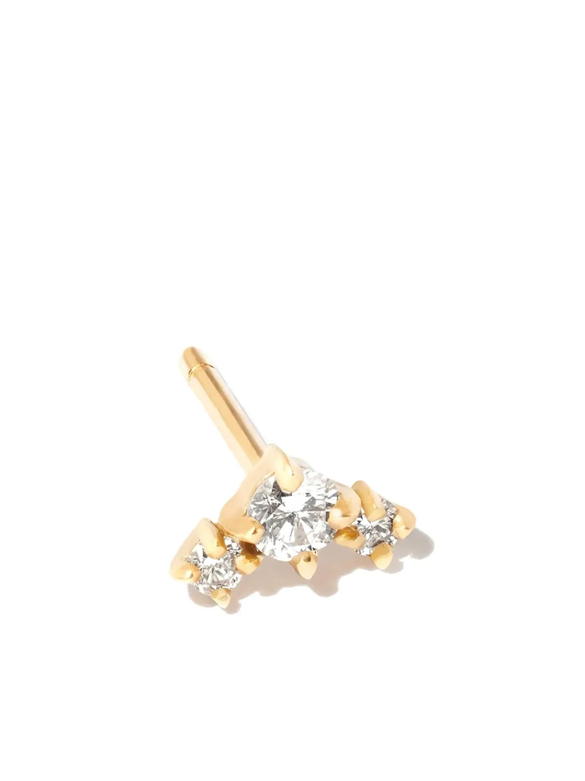 Lizzie Mandler Fine Jewelry 18K イエローゴールド ダイヤモンド スタッド ピアス - 画像2