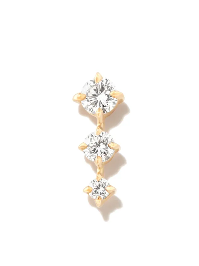 Lizzie Mandler Fine Jewelry Lizzie Mandler Fine Jewelry 18K イエローゴールド Éclat ダイヤモンド 片耳ピアスの商品画像
