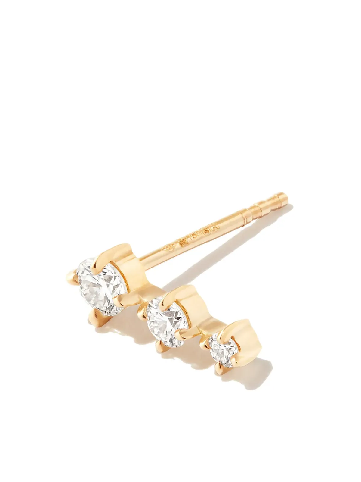 Lizzie Mandler Fine Jewelry 18K イエローゴールド Éclat ダイヤモンド 片耳ピアス - 画像2
