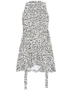 Balenciaga ロゴプリント ミディドレス - サムネイル1